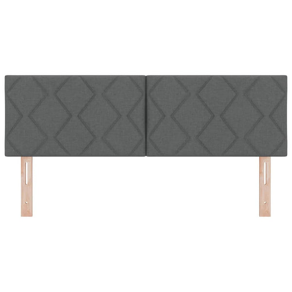 vidaXL LED Headboard Grey 160 cm Fabric