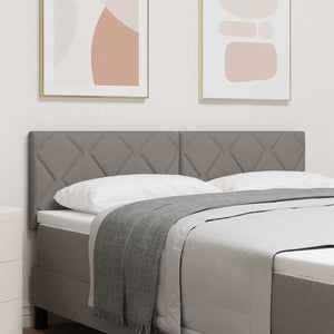 vidaXL LED Headboard Taupe 160 cm Fabric