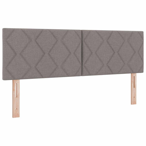 vidaXL LED Headboard Taupe 160 cm Fabric