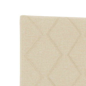 vidaXL LED Headboard Cream 160 cm Fabric