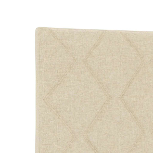 vidaXL LED Headboard Cream 160 cm Fabric