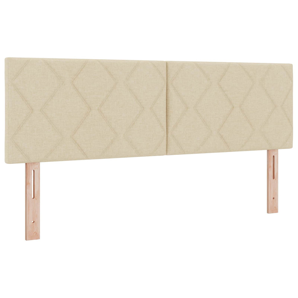 vidaXL LED Headboard Cream 160 cm Fabric