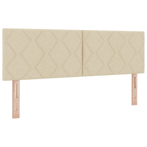 vidaXL LED Headboard Cream 160 cm Fabric