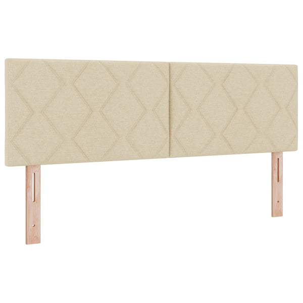 vidaXL LED Headboard Cream 160 cm Fabric
