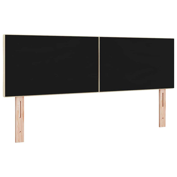 vidaXL LED Headboard Cream 160 cm Fabric