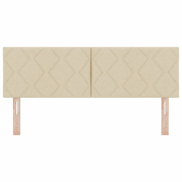 vidaXL LED Headboard Cream 160 cm Fabric