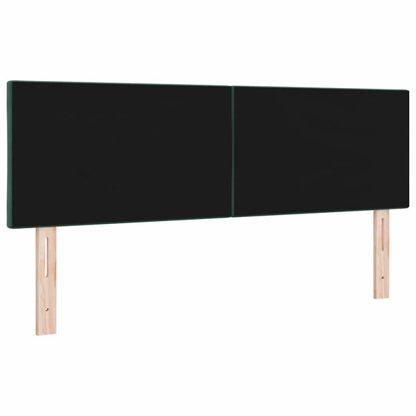 vidaXL LED Headboard Dark Green 160 cm Velvet