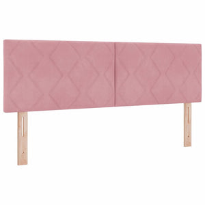 vidaXL LED Headboard Pink 160 cm Velvet