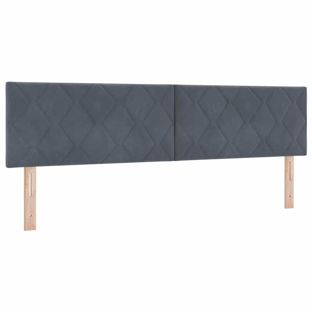 vidaXL LED Headboard Dark Grey 180 cm Velvet