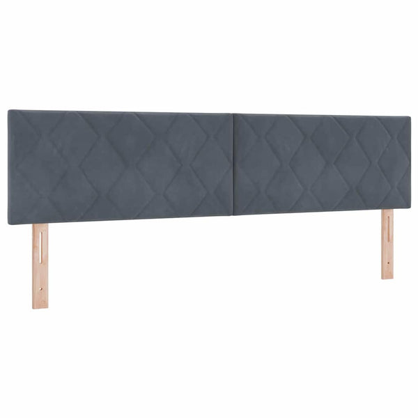 vidaXL LED Headboard Dark Grey 180 cm Velvet