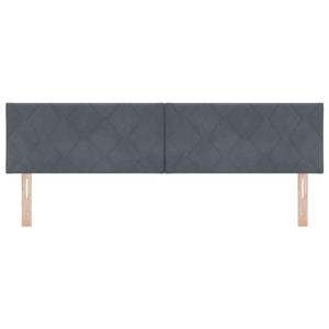 vidaXL LED Headboard Dark Grey 180 cm Velvet