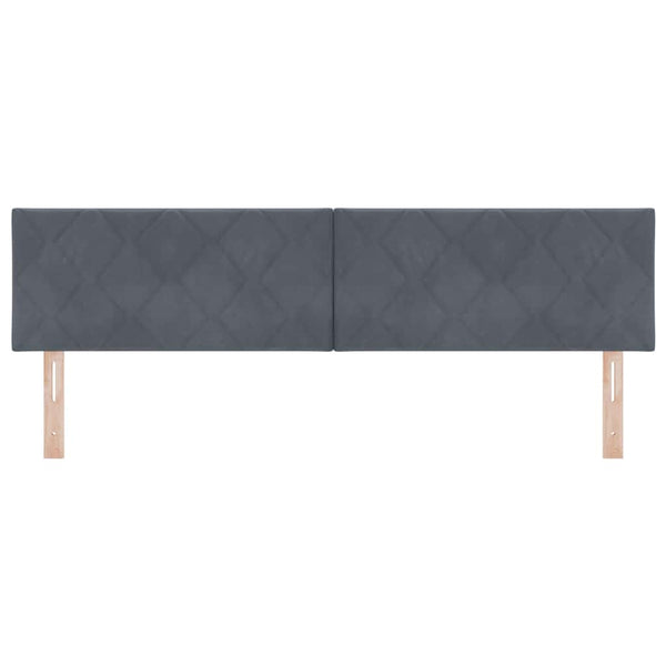 vidaXL LED Headboard Dark Grey 180 cm Velvet
