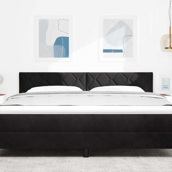 vidaXL LED Headboard Black 180 cm Velvet