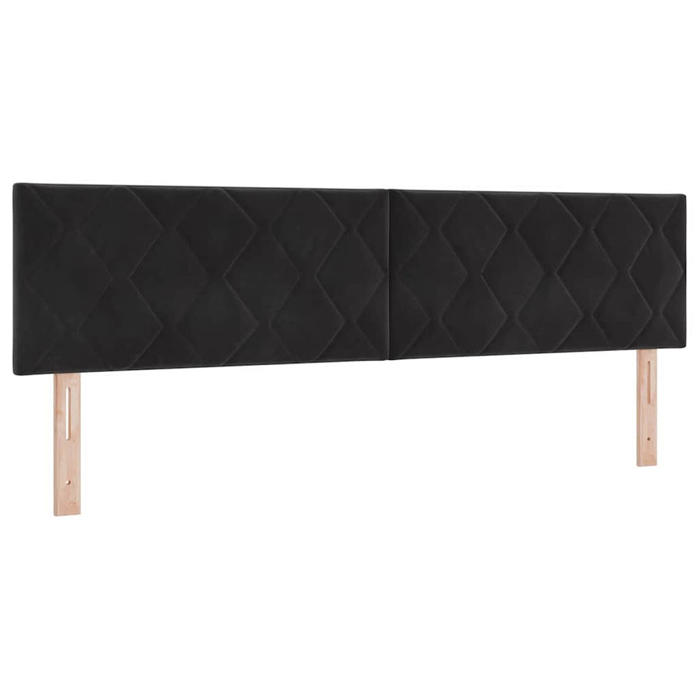 vidaXL LED Headboard Black 180 cm Velvet