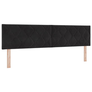 vidaXL LED Headboard Black 180 cm Velvet