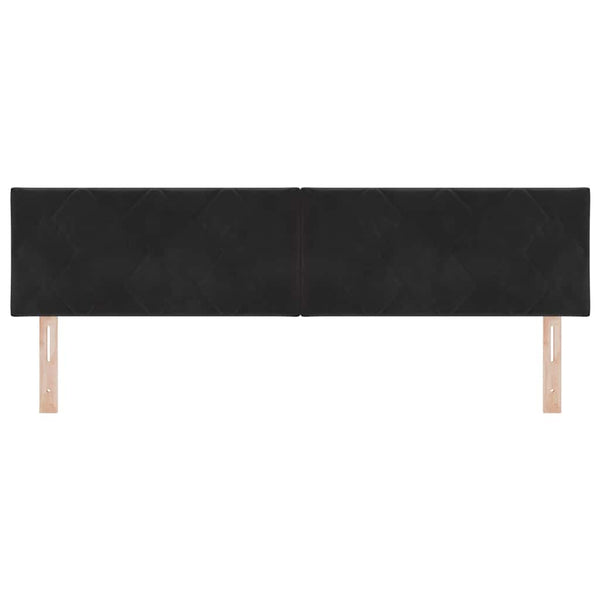 vidaXL LED Headboard Black 180 cm Velvet