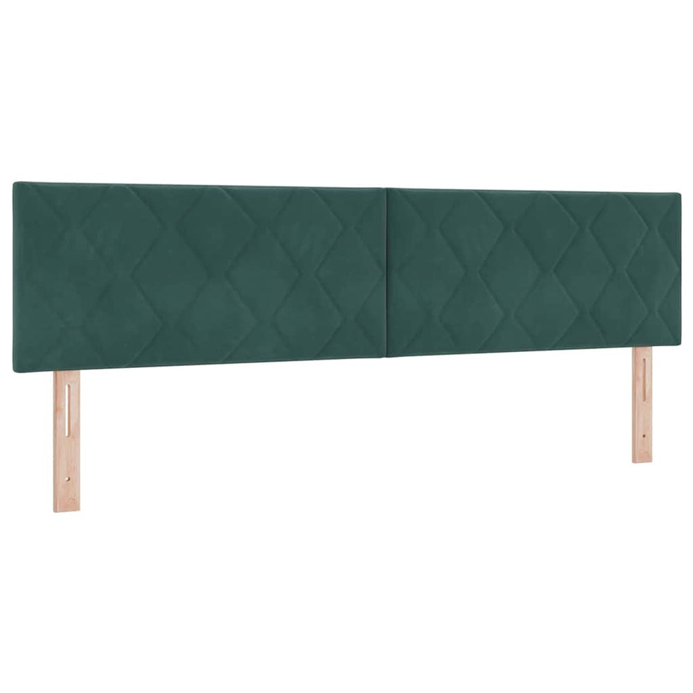 vidaXL LED Headboard Dark Green 180 cm Velvet
