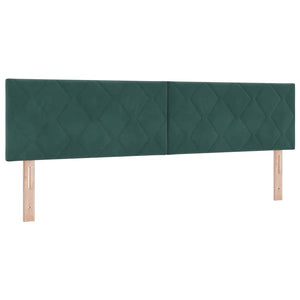 vidaXL LED Headboard Dark Green 180 cm Velvet