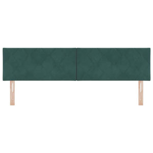 vidaXL LED Headboard Dark Green 180 cm Velvet