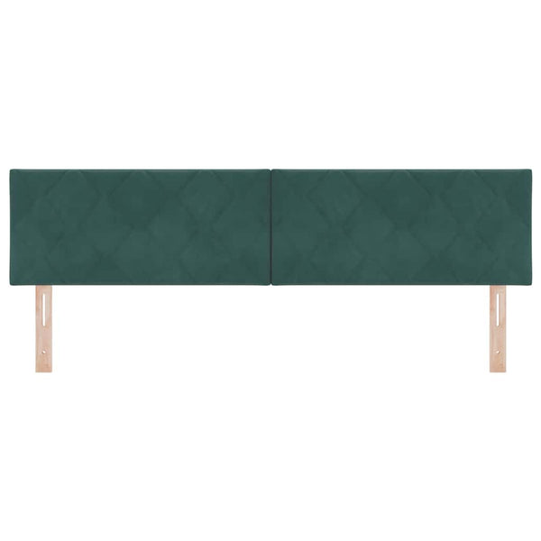 vidaXL LED Headboard Dark Green 180 cm Velvet