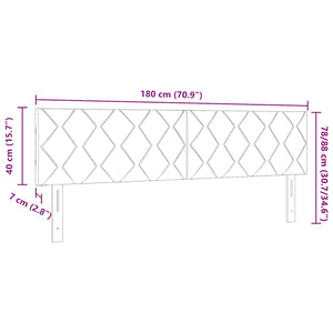 vidaXL LED Headboard Dark Green 180 cm Velvet