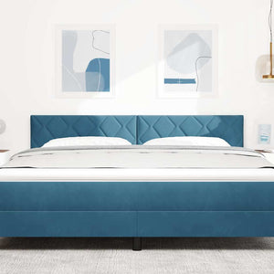 vidaXL LED Headboard Dark Blue 180 cm Velvet