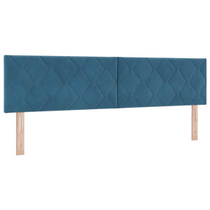 vidaXL LED Headboard Dark Blue 180 cm Velvet