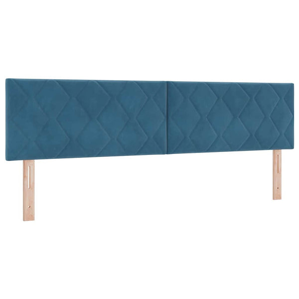 vidaXL LED Headboard Dark Blue 180 cm Velvet