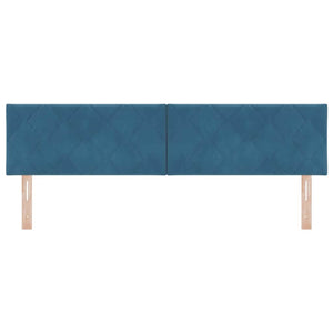 vidaXL LED Headboard Dark Blue 180 cm Velvet