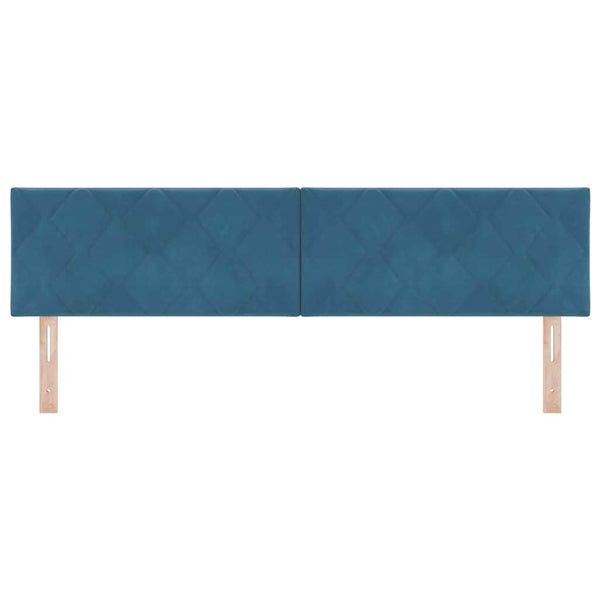 vidaXL LED Headboard Dark Blue 180 cm Velvet