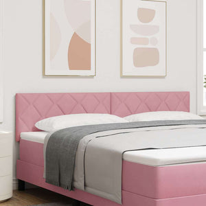 vidaXL LED Headboard Pink 180 cm Velvet