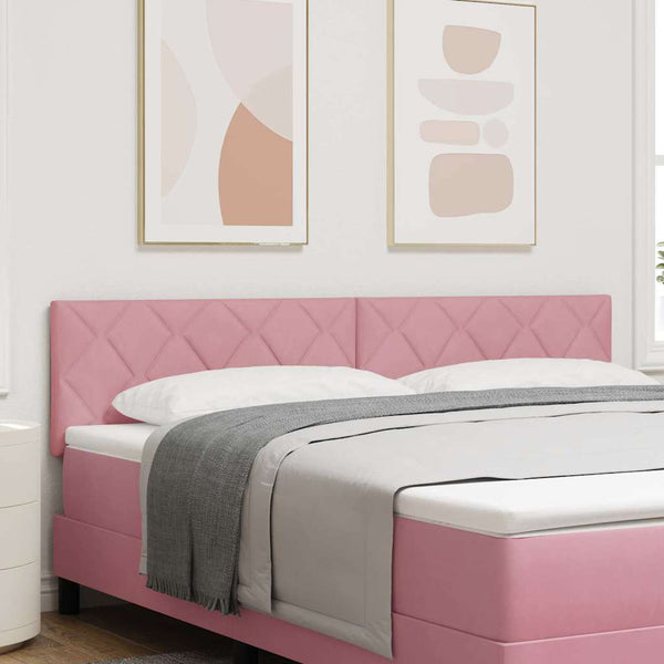 vidaXL LED Headboard Pink 180 cm Velvet