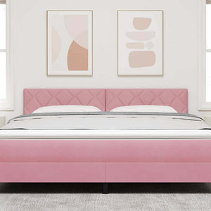 vidaXL LED Headboard Pink 180 cm Velvet