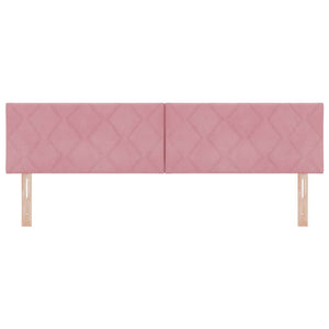 vidaXL LED Headboard Pink 180 cm Velvet