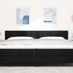 vidaXL LED Headboard Black 200 cm Fabric