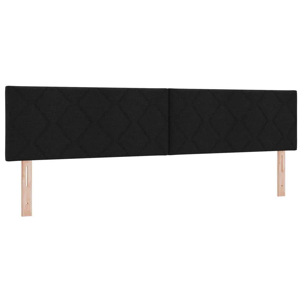 vidaXL LED Headboard Black 200 cm Fabric