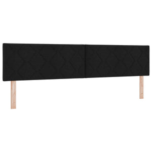 vidaXL LED Headboard Black 200 cm Fabric