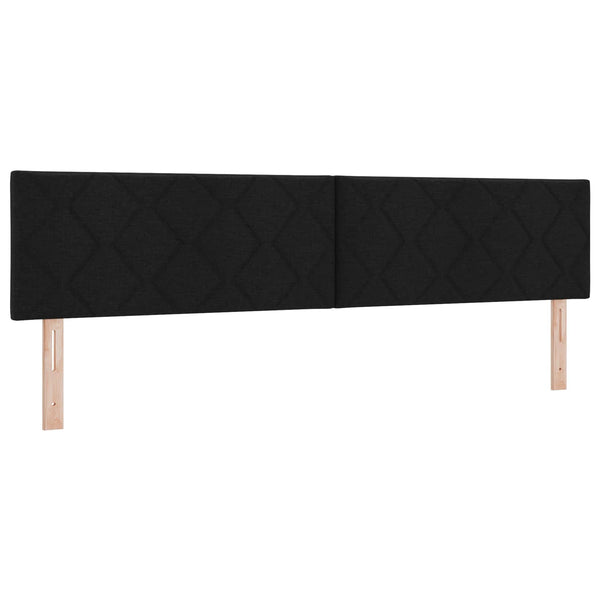 vidaXL LED Headboard Black 200 cm Fabric