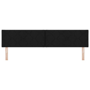 vidaXL LED Headboard Black 200 cm Fabric