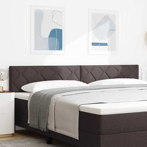 vidaXL LED Headboard Brown 200 cm Fabric