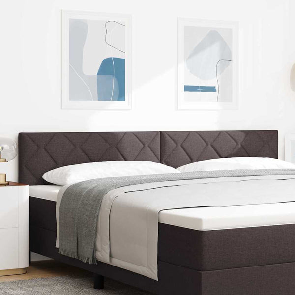 vidaXL LED Headboard Brown 200 cm Fabric