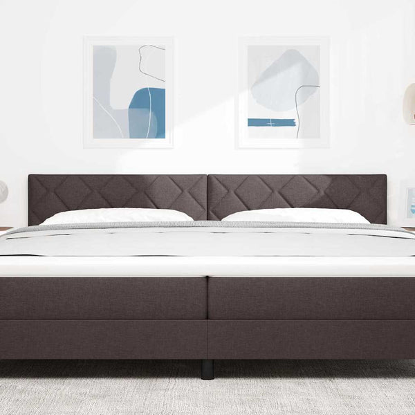 vidaXL LED Headboard Brown 200 cm Fabric
