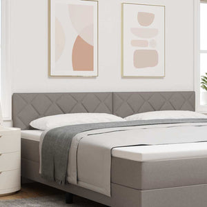 vidaXL LED Headboard Taupe 200 cm Fabric