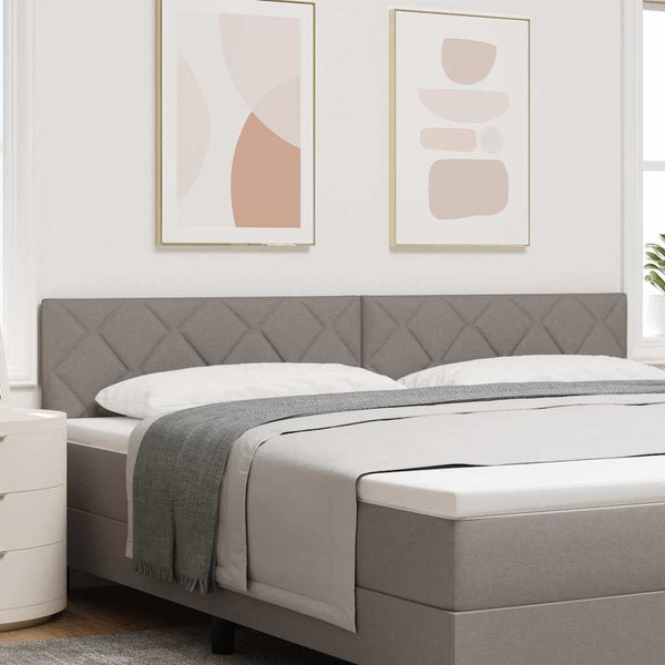 vidaXL LED Headboard Taupe 200 cm Fabric
