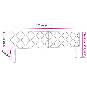 vidaXL LED Headboard Taupe 200 cm Fabric