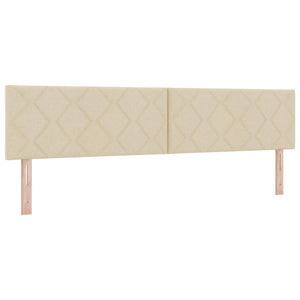 vidaXL LED Headboard Cream 200 cm Fabric