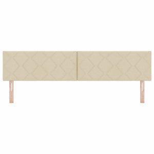 vidaXL LED Headboard Cream 200 cm Fabric