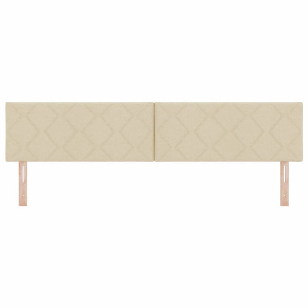 vidaXL LED Headboard Cream 200 cm Fabric