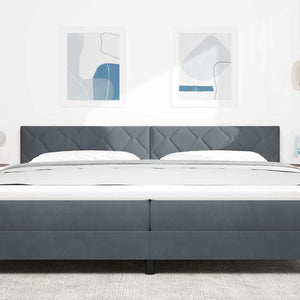 vidaXL LED Headboard Dark Grey 200 cm Velvet