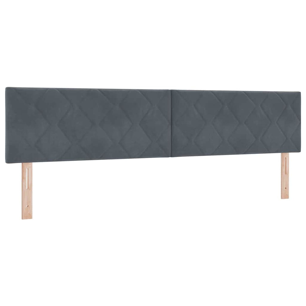 vidaXL LED Headboard Dark Grey 200 cm Velvet